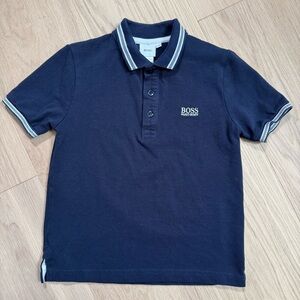 BOSS Hugo Boss Boys Navy Polo Shirt Size 6 114cm